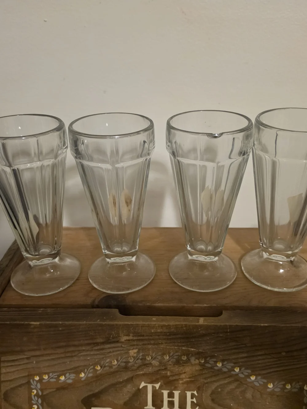 Clear Glass Dessert Sundae Cups - Set of 4